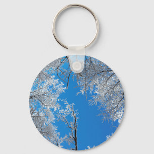 Snowy Winter Scene Sleutelhanger