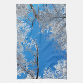 Snowy Winter Scene Theedoek (Verticaal)
