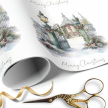 Snowy Winter Scene Waterverf Christmas Village