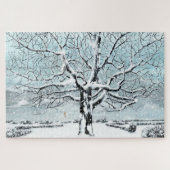 Snowy Winter schilderachtig Jigzaagpuzzel Legpuzzel (Horizontaal)