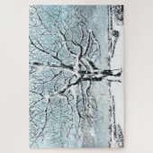 Snowy Winter schilderachtig Jigzaagpuzzel Legpuzzel (Verticaal)