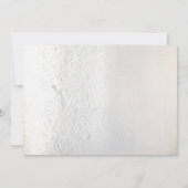 Snowy Winter Silver Snowflake Trees Baby shower Kaart (Achterkant)