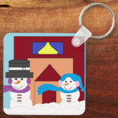 Snowy Winter Sleutelhanger (Achterkant)