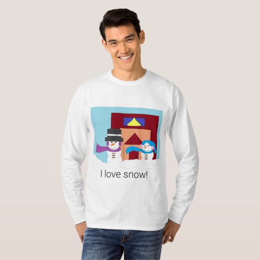 Snowy Winter T-shirt (Voorkant volledig)