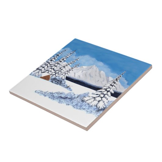 Snowy Winter Tegeltje (Zijkant)