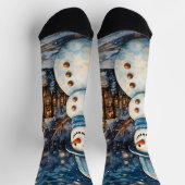 Snowy Winter Town Wonderland Sokken (Top)