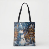 Snowy Winter Town Wonderland Tote Bag (Voorkant)