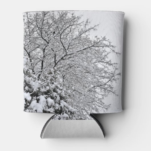 Snowy Winter Tree Branches Blikjeskoeler (Voorkant)