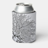 Snowy Winter Tree Branches Blikjeskoeler (Blikje Achterkant)