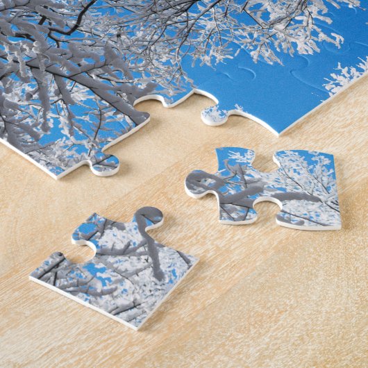 Snowy Winter Trees Legpuzzel (Zijkant)
