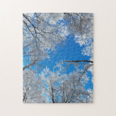 Snowy Winter Trees Legpuzzel (Verticaal)