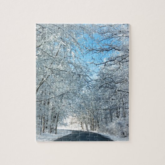 Snowy Winter Trees Legpuzzel (Verticaal)