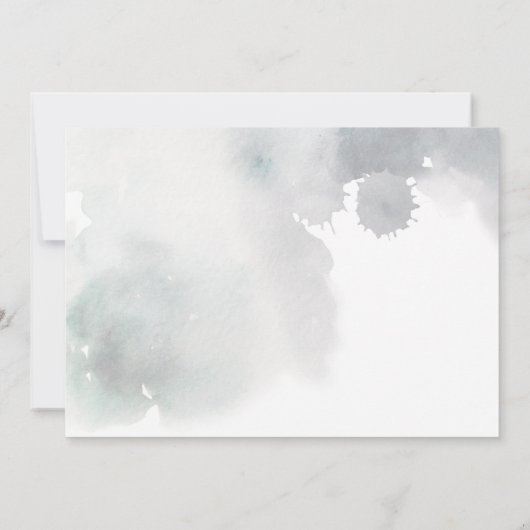 Snowy Winter Trees Mountains Snow Wedding | Bedankkaart (Achterkant)