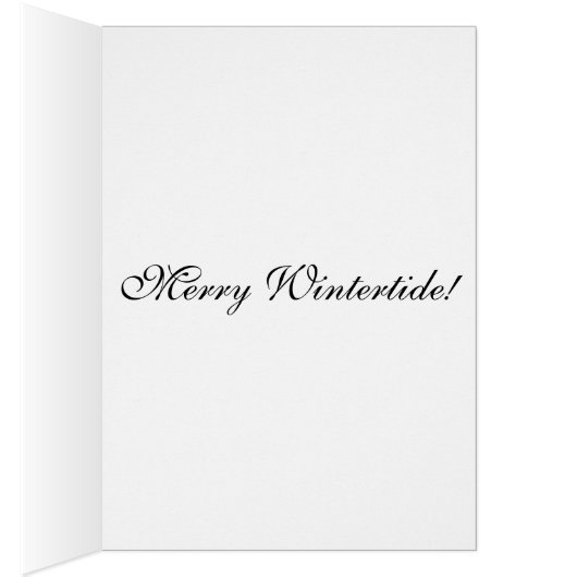 Snowy Winter Vakantie Kerst Wenskaart (Binnen (Rechts))