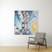 Snowy Winter Village by Golden Sun Wandkleed (In Situ (horizontaal))