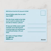 Snowy Winter Village Holiday Christmas CUSTOM Briefkaart (Achterkant)