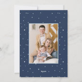 Snowy Winter Village Merry Kerst2 Foto Feestdagenkaart (Achterkant)