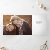 Snowy Winter Village Vier-foto Collage Drieluik Kaart (Binnen)