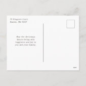 Snowy Winter Village Vier-foto Collage Feestdagenkaart (Achterkant)