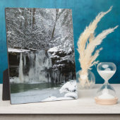 Snowy Winter Waterfall Fotoplaat (Zijkant)