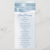 Snowy Winter Weddenprogramma ijsblauw Programmakaart (Voorkant)