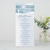 Snowy Winter Weddenprogramma ijsblauw Programmakaart (Staand voorkant)