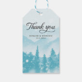 Snowy Winter Wedding Dank je wel Cadeaulabel (Achterkant)