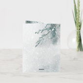 Snowy Winter White Arctic Fox Holiday Feestdagen Kaart (Achterkant)