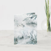 Snowy Winter White Arctic Fox Holiday Feestdagen Kaart (Voorkant)