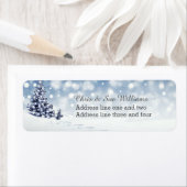 Snowy Winter Wonderland Aangepast kerstfeest Etiket (Insitu)