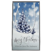 Snowy Winter Wonderland Aangepast kerstfeest Klein Cadeauzakje (Voorkant)