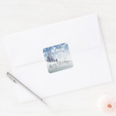 Snowy Winter Wonderland Aangepast kerstfeest Vierkante Sticker (Envelop)