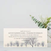 Snowy Winter Wonderland Winter Weddenschap Kaart (Staand voorkant)