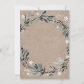 Snowy Winter Woodland Animal Baby shower Kaart (Achterkant)