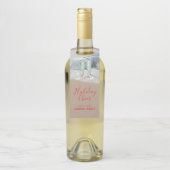 Snowy Winter Woodland Chickadee & Ilex Berries Flessenhanger (Op fles)