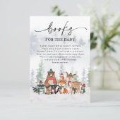 Snowy Winter Woodland Forest Animals Book Request Informatiekaartje (Staand voorkant)