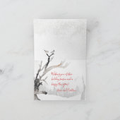 Snowy Winter Woodland Reindeer Merry Kerstmis Feestdagen Kaart (Binnen)