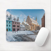 Snowy wintercentrum in Riga, Letland Muismat (Met muis)