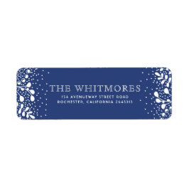 Snowy Wonderland Blue Christmas Etiket