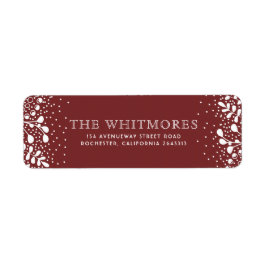 Snowy Wonderland Rode Kerstmis Etiket