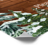 Snowy Wood & Forest Bar Bat Mitzvah Welcome Sign Poster (Hoek)