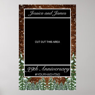 Snowy Wood & Forest Country Jubileum Foto Prop Poster