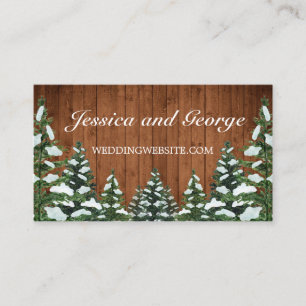 Snowy Wood & Forest Country Pine Website Kaart Visitekaartje
