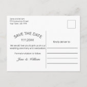 Snowy Wood & Forest Country Pine Wedding Aankondigingskaart (Achterkant)