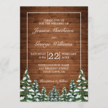 Snowy Wood & Forest Country Pine Wedding
