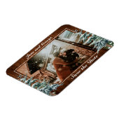 Snowy Wood & Forest Country Pine Wedding Magneet (Linkerzijde)