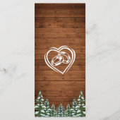 Snowy Wood & Forest Country Pine Wedding Menu (Achterkant)