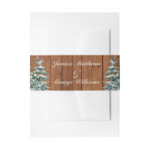Snowy Wood & Forest Country Pine Wedding Uitnodigingen Wikkel (Voorkant Voorbeeld)