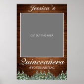 Snowy Wood & Forest Country Quinceañera Foto Prop. Poster (Voorkant)