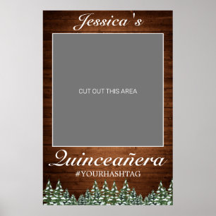 Snowy Wood & Forest Country Quinceañera Foto Prop. Poster